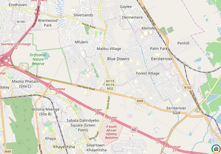 Map location of Mfuleni